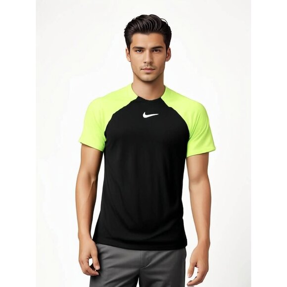Nike Dri Fit Men's Black Short-Sleeve Shirt Size‎ Large - Picture 1 of 4